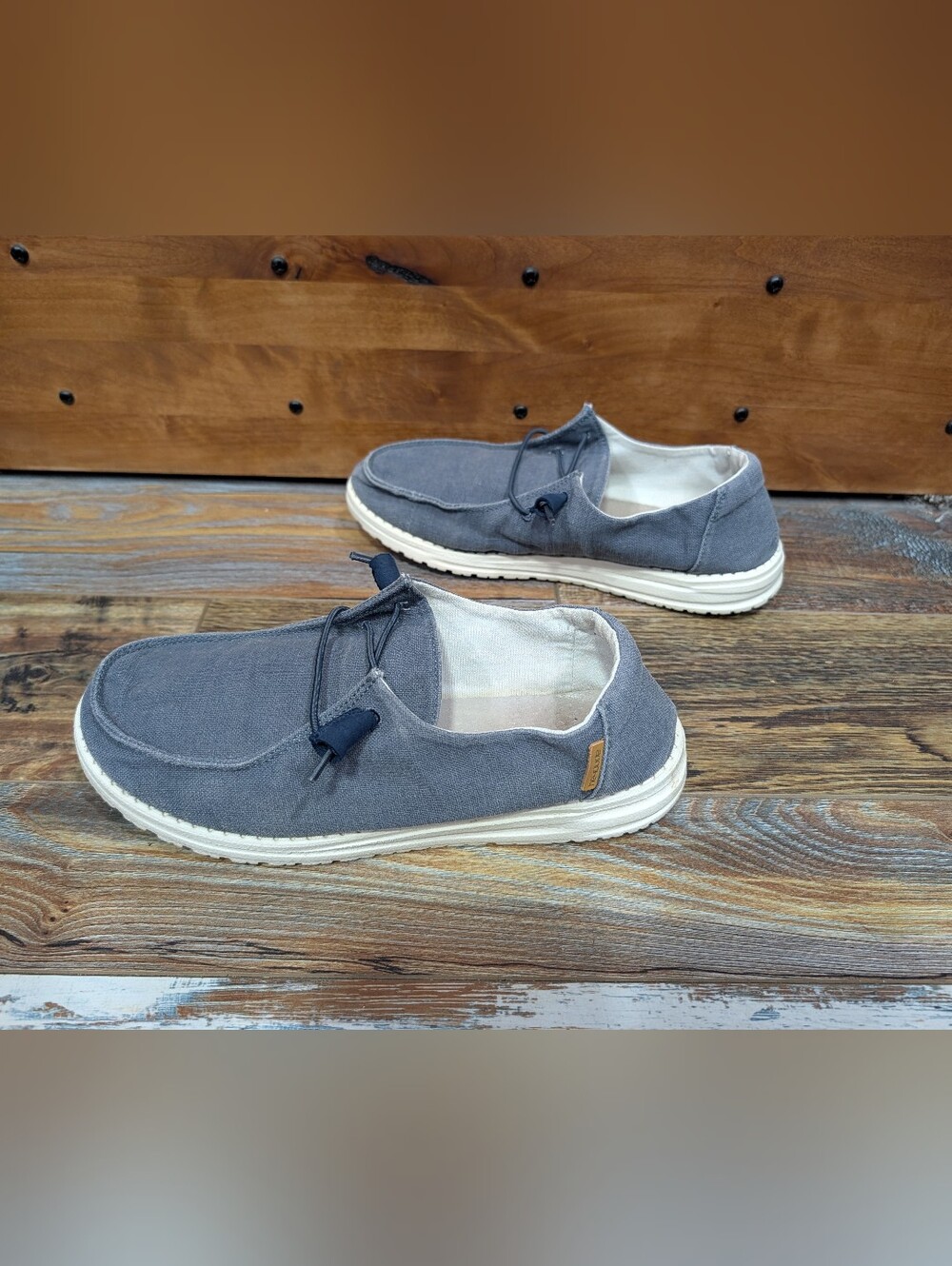 Hey Dude Loafers Navy White Size 10